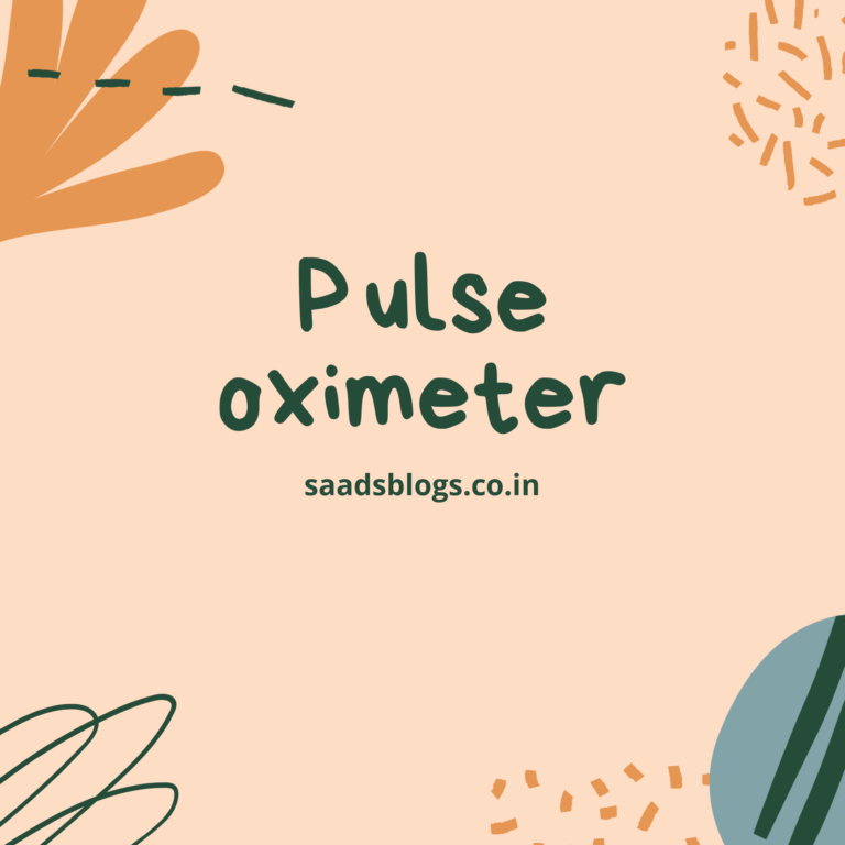Pulse oximeter: An insight.